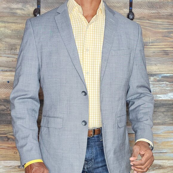 Penguin an Original Gray Wool Blend Dual Vent Sport Jacket Blazer 40R - Picture 5 of 11